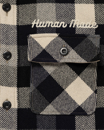 Human Made Wool Check Shirt Jacket, Black