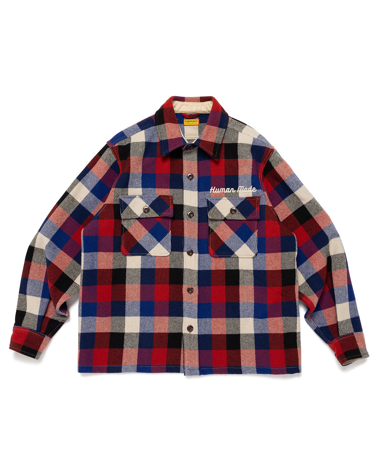 Human Made Wool Check Shirt Jacket, Red