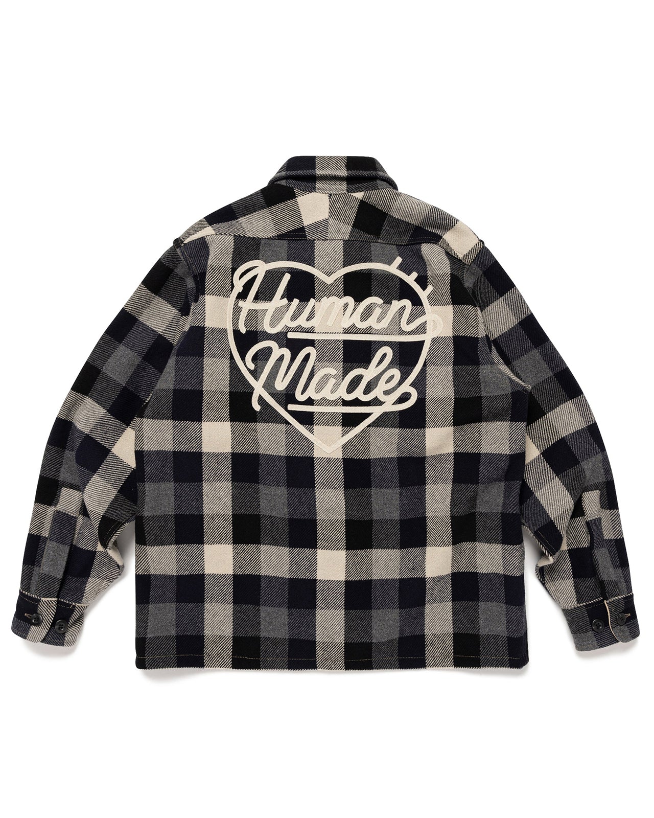 Human Made Wool Check Shirt Jacket, Black