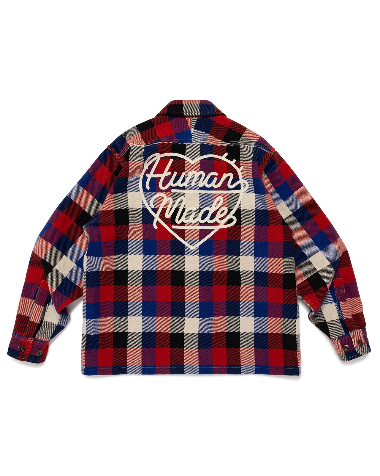 Human Made Wool Check Shirt Jacket, Red