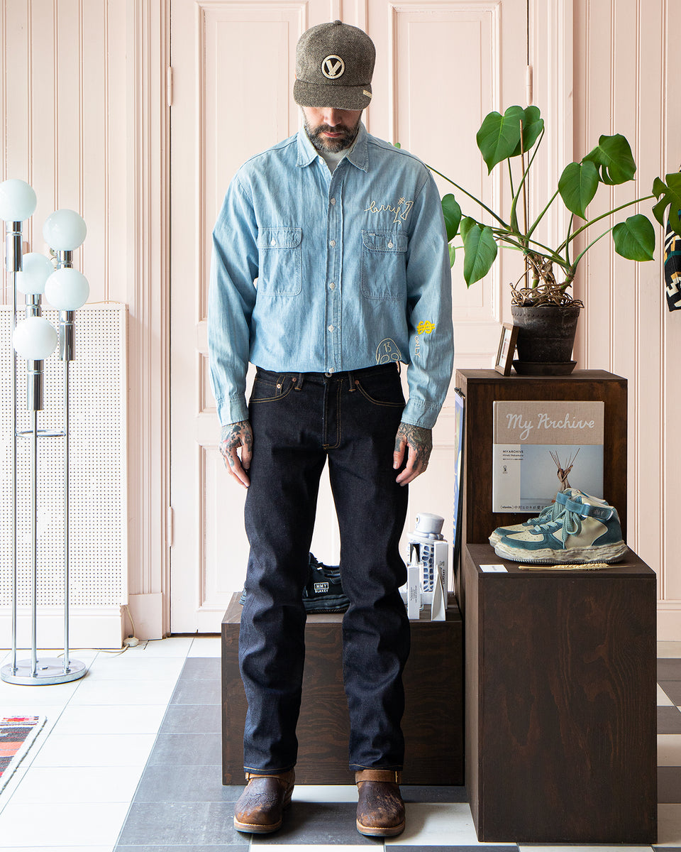 Indigofera Norris Shirt, Black / Indigo
