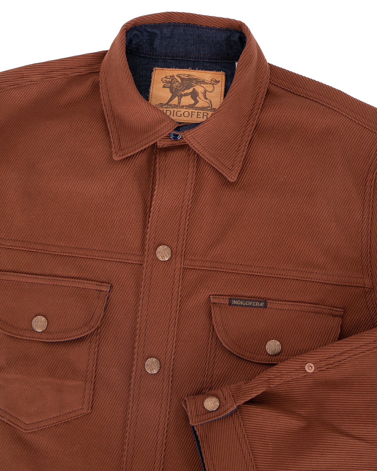 Indigofera Fargo Jacket, Cotton Kersey, Rust