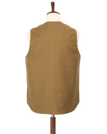 Indigofera Iconic Vest, Bedford Cord, Dark Beige