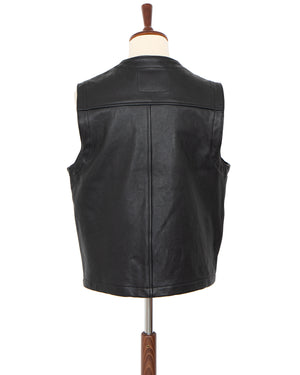 Indigofera Monroe Leather Vest, Black