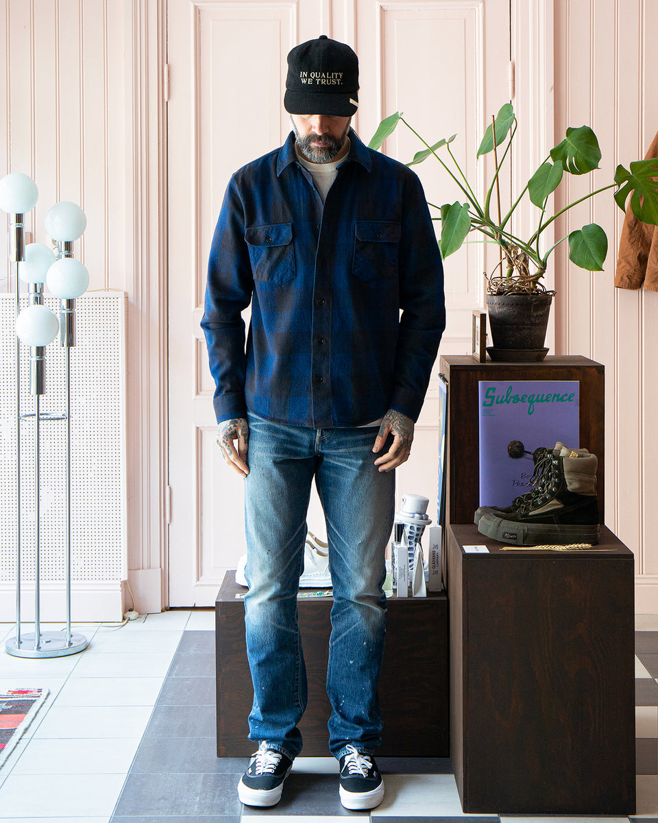 Indigofera Norris Shirt, Black / Indigo