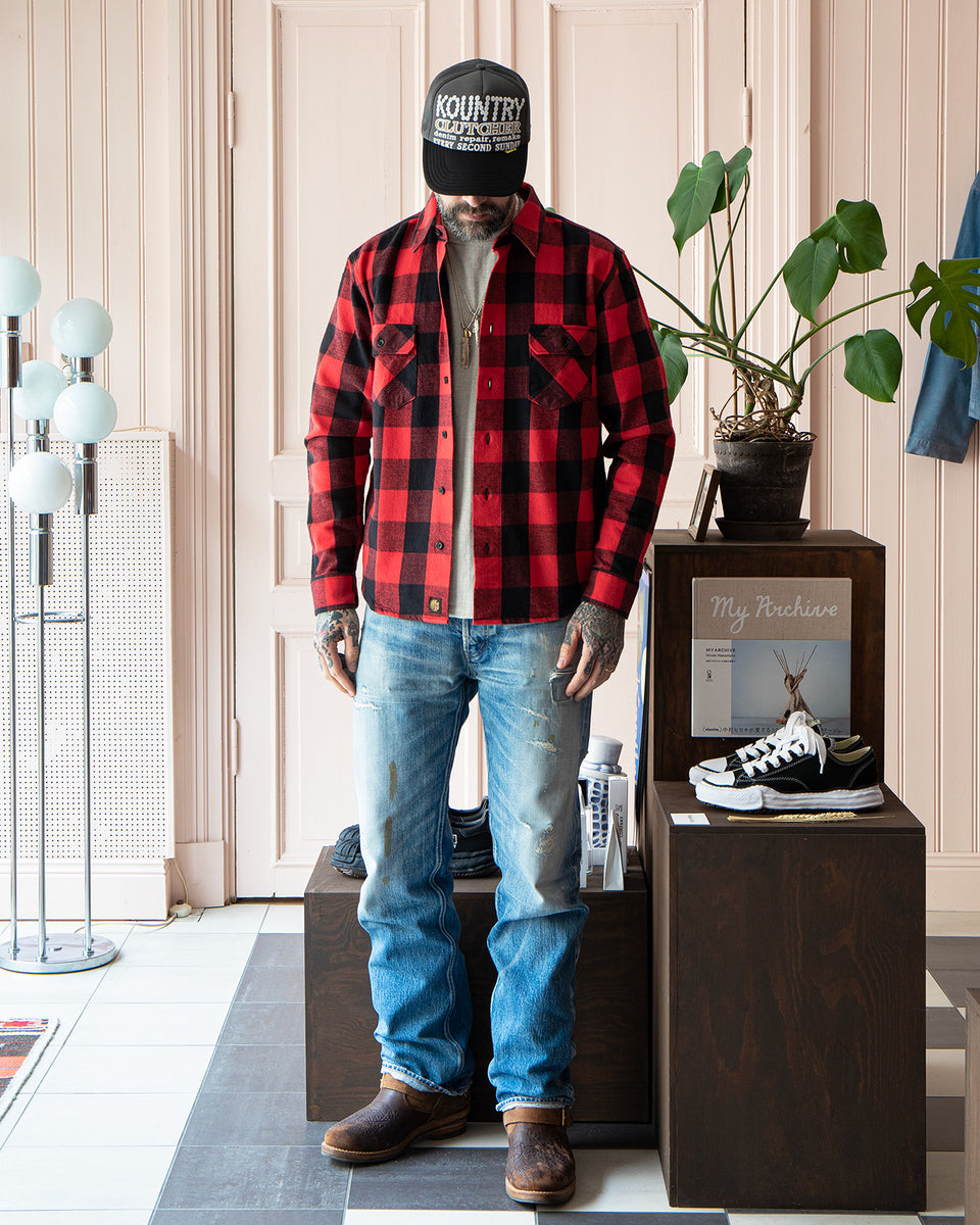 Indigofera Norris Shirt, Red / Black