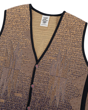 Kapital x ByBorre 3D-Knit Hyper Chimayo Vest, Gold