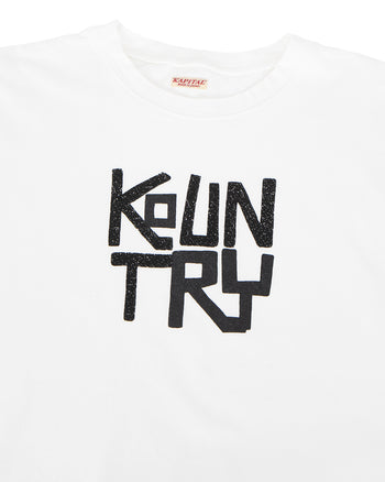 Kapital Jersey Rookie Crew T-Shirt (KOUNTRY), White