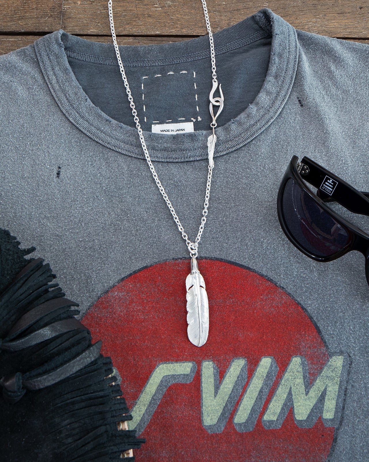 Larry Smith Silver Chain, 60cm, Medium, Kazekiri Feather Lock.