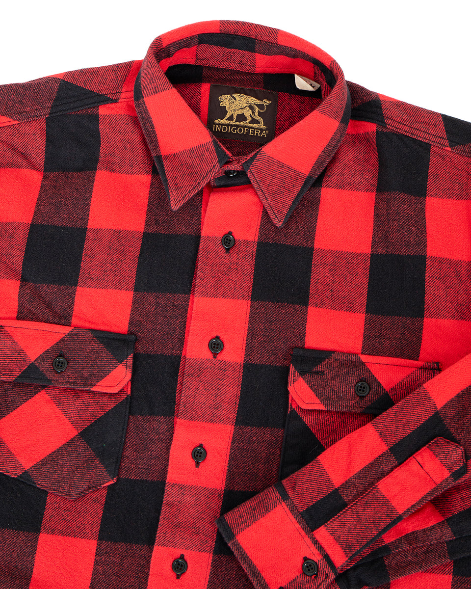 Indigofera Norris Shirt, Red / Black
