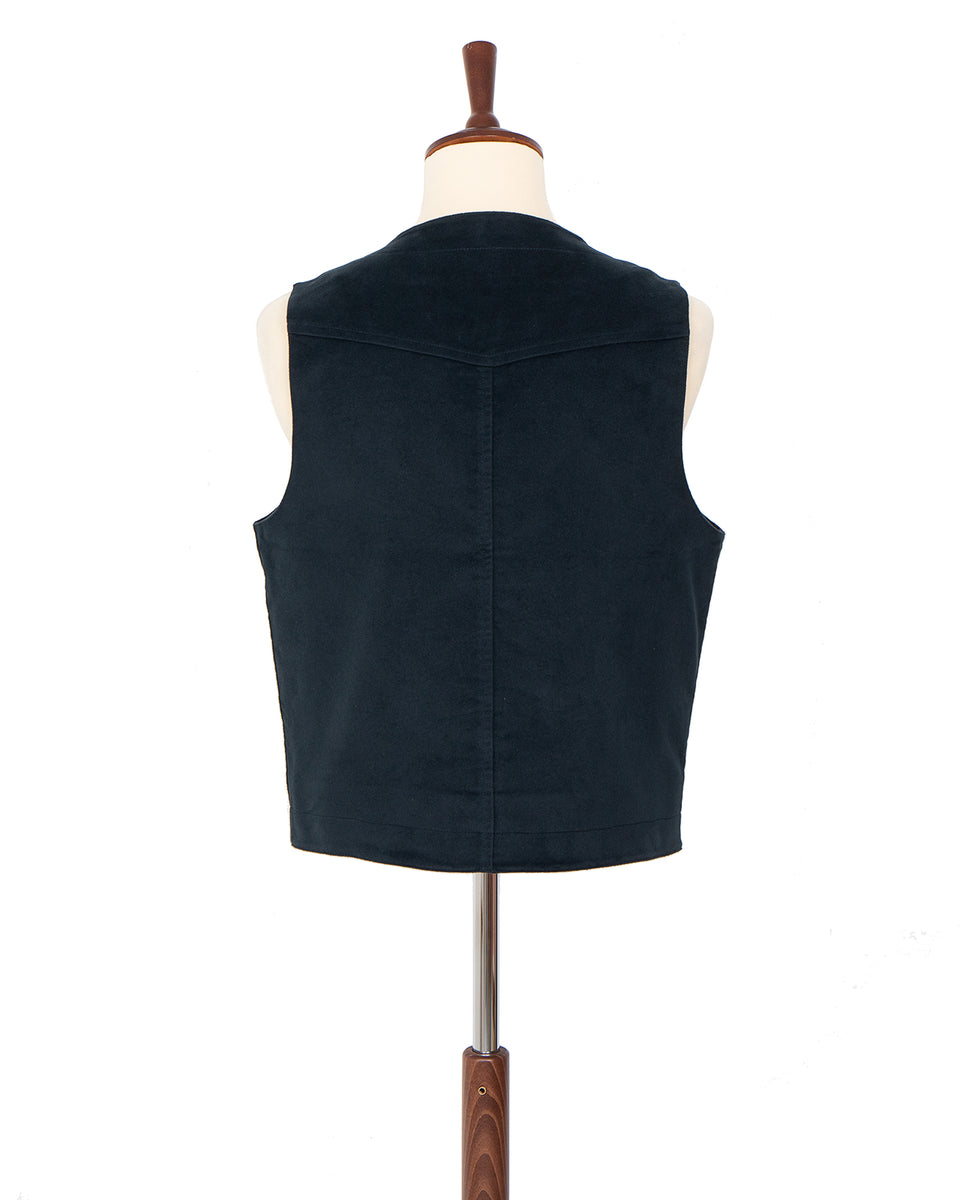 Indigofera Harrison Vest, Moleskin, Gunmetal