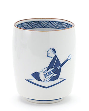 Kutani Choemon Fuefuki Painted Tea Cup, Guitar