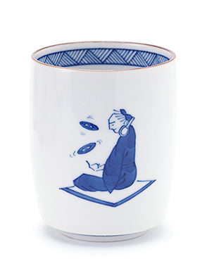 Kutani Choemon Fuefuki Painted Tea Cup, DJ