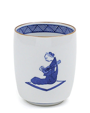 Kutani Choemon Fuefuki Painted Tea Cup, Ukulele