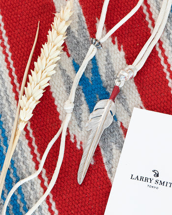 Larry Smith Kazekiri Feather Leather Necklace